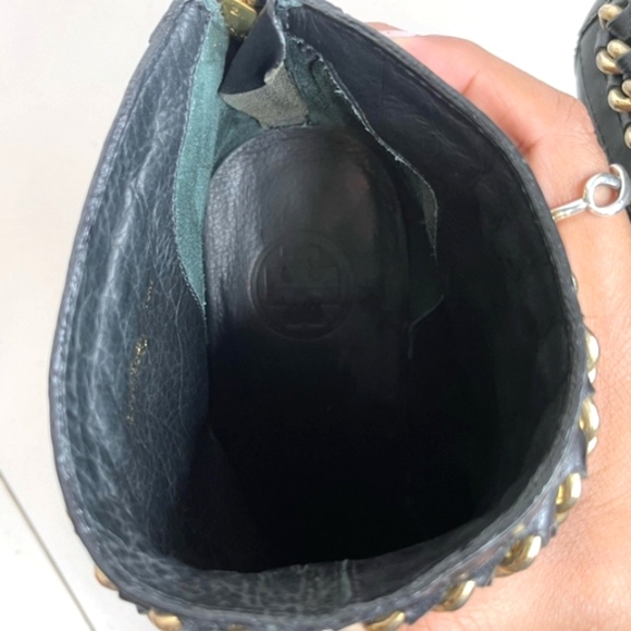 Tory Burch Lysa Leather Chain Sz 10 Ankle Boots - Picture 13 of 16